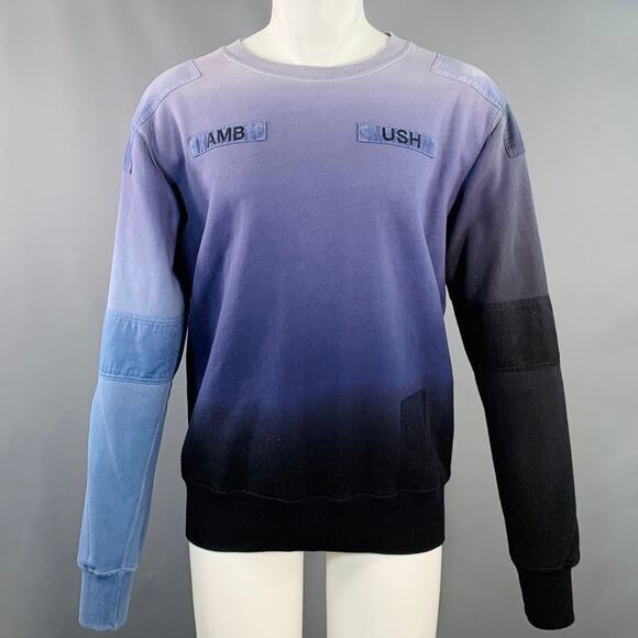 AMBUSH Size M Purple Black Ombre Cotton Logo Patch Sweatshirt - Picture 1 of 8